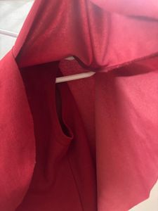 Red Ruffle Cape Top