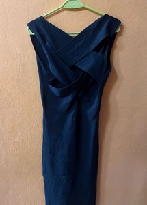 Dark Green V-Neck Bodycon Dress