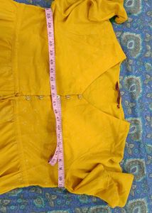 Stylish Yellow Printed Kurti