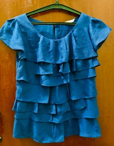 Ruffled Blue Top💙
