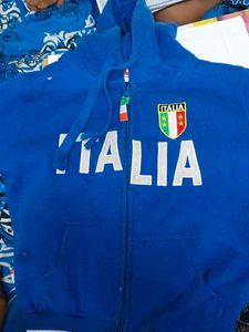 Blue Italia Zip-Up Hoodie