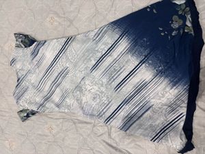 Blue Floral Print kurta