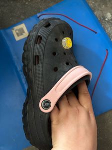 Black &amp; Pink Platform Clogs