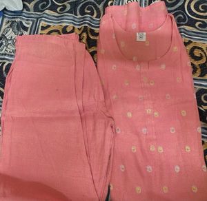 Elegant Pink Kurta Set with Pants