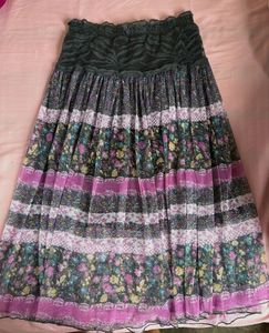 Bohemian Floral Tiered Maxi Skirt