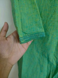 Green Embroidered Kurta