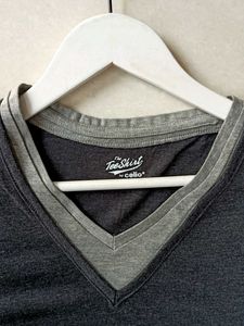 CELIO Grey V-Neck T-Shirt