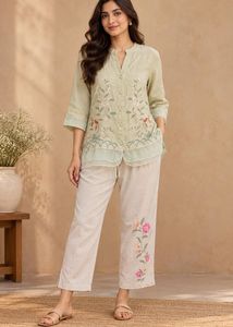 Embroidered Kurta coord set