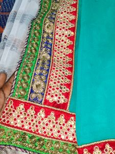Georgette Designer Dual Shade Saree