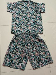 Boys' Stylish Printed Shirt &amp; Shorts Set