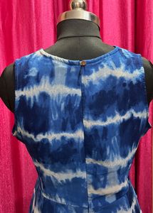 Blue Tie-Dye Maxi Dress