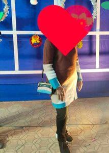 Retro Color Block Sweater Dress