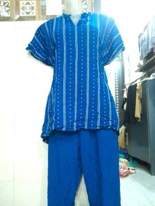 Blue Striped co ord