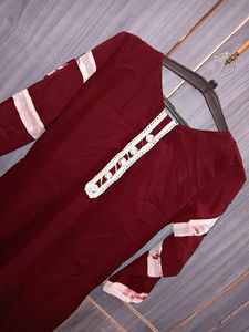 Elegant Maroon Kurta with Patiala Pants