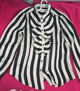 Lowest Prices_Chic Vertical Stripe Blouse &amp; Pants