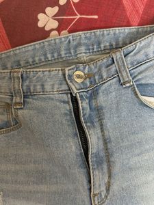 Light Wash Distressed Denim Jeans