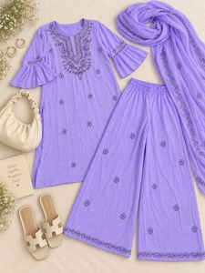 💜Lavender Embroidered suit Set 💜