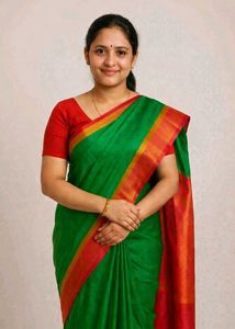 Silk Saree - Green & Red