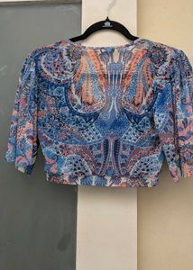 Boho Paisley Print Crop Top
