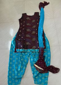 Stunning brown ethnic Patiala Suit 🤩