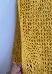 Yellow Crochet Maxi Dress  length- 56