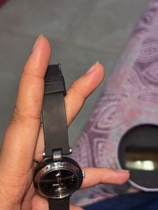 Fastrack Round Dial Watch | Black Silicone Strap |