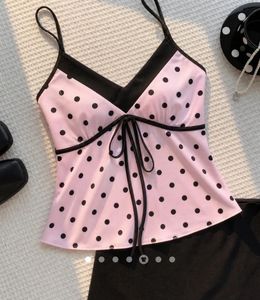 Pink Polka Dot savana Cami Top