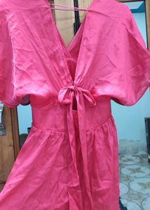 Pink V-Neck Tunic