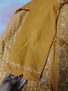 Embroidered Yellow Kurta