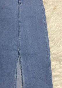 Long Denim Jean Skirt