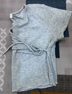 Grey Wrap Style Tank Top