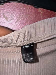 Ribbed Flare Pants shiny