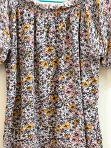 Floral Smocked Off-Shoulder Top