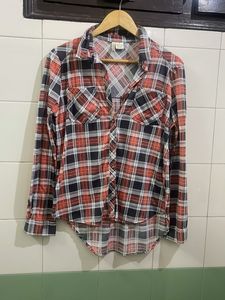 Women's Plaid Button-Up Shirt