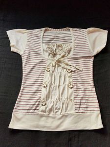 Striped Button-Up Top