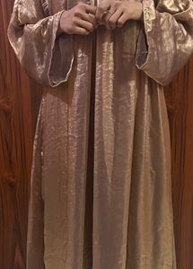 Elegant Metallic Rose Gold Gown