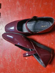 Burgundy Patent Mary Jane Flats