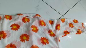 Cute Floral Print Shirt for Girls