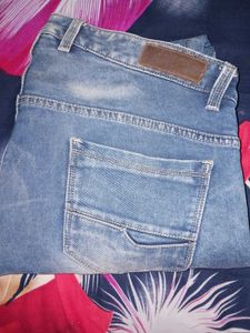 Men's Blue Washed Denim Jeans