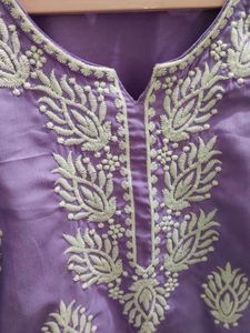 Embroidered Purple Kurta