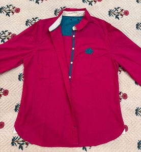 Pink Oversized Button-Up Shirt