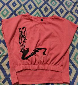 Coral Pink Designer Top