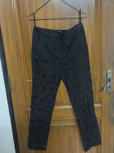 Stylish Black Patterned Pants