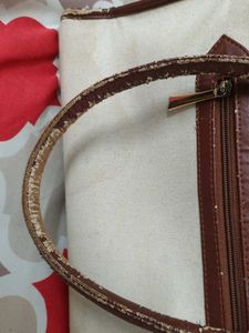 Classic Cream &amp; Brown Tote Bag