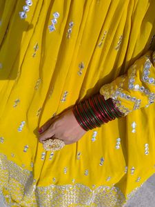 Vibrant Yellow Embellished Lehenga Choli