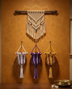 Handmade Macrame Hanging Baskets