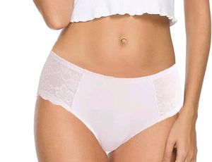 White Lace Trim Panties