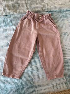 High Waisted Pink Denim Pants