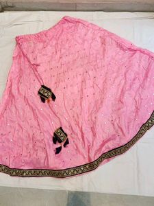 Pretty Pink Skirt with Mirror Work for 10 to 2 yea