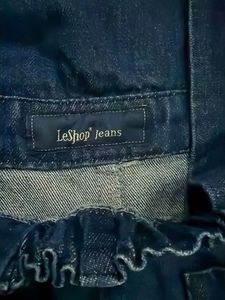 LeShop Jeans Trendy Dark Wash Denim Dungarees / Ov